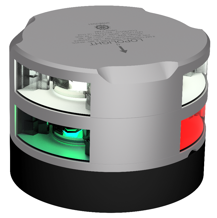 2nm Combined Sidelight + 2nm 360° White, 6m cable